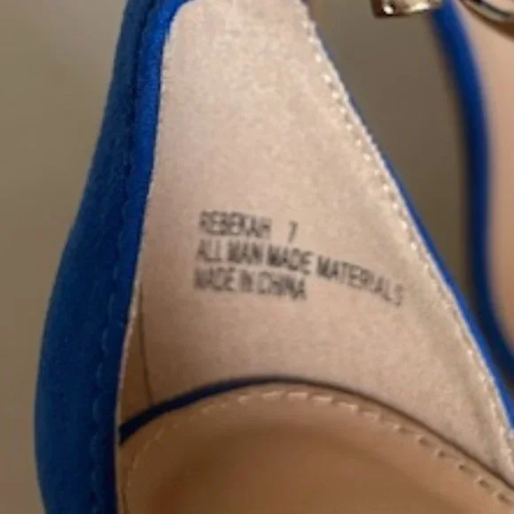 Charlotte Russe Rebekah Women's Blue Ankle Strap Stiletto High Heels Size 7 - Picture 6 of 6